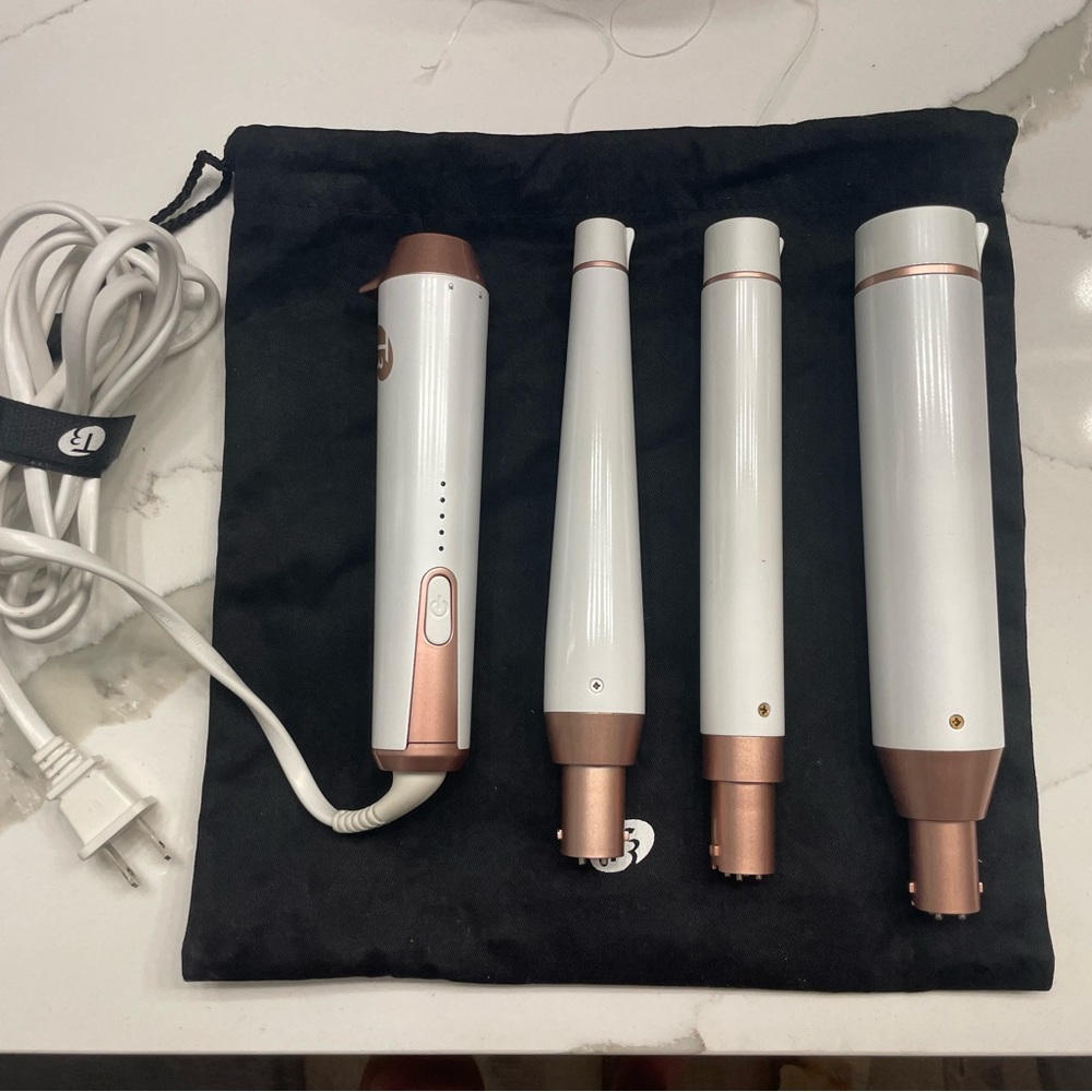 T3 curling wand with attachments and bag